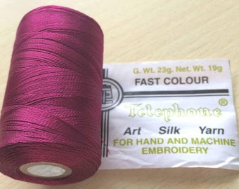 Rayon yarn / artificial silk 47 D amethyst