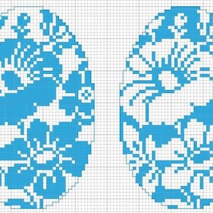 Blue Easter Egg Cross Stitch Chart