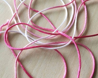 rat tail wire fuchsia, pink, white diameter: 2 mm