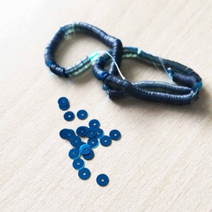 Paillette cobalt  métallique 4 mm qualité française 2509