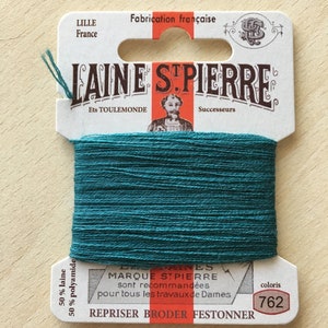 St. Pierre 762 petrol wool yarn