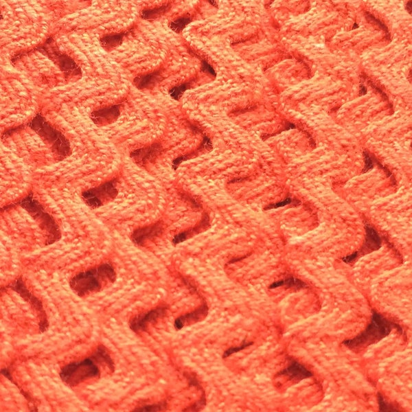 Galon croquet serpentin couleur rouge/orange 5mm pour couture et mercerie