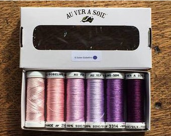 Pack de fil de soie Gobelins nuance "violet"