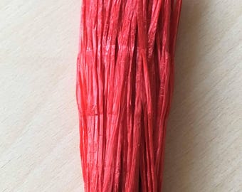 Blood red iridescent raffia "special embroidery"