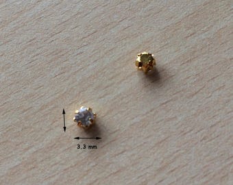 Rhinestone Swarovski cabochon "Kittens" 3.3 mm crystal