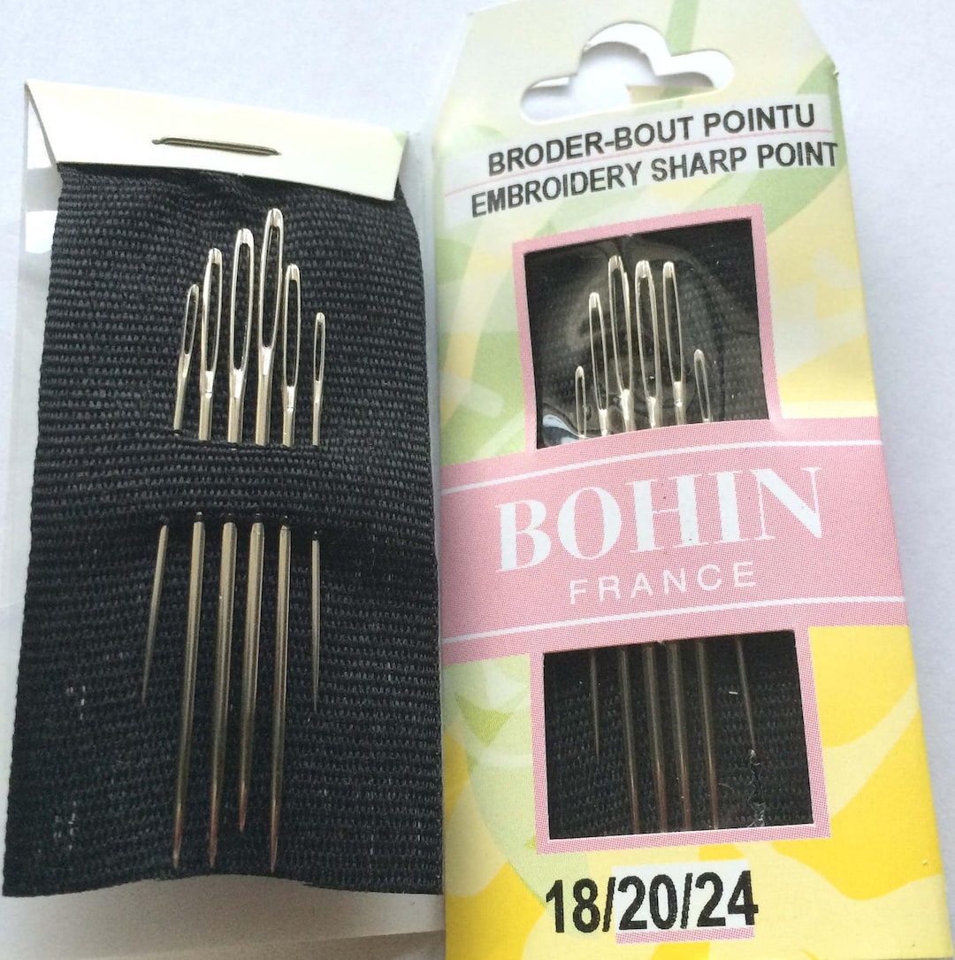 Lot De 1000 Aiguilles à Chenille Bohin Taille 24 - A43F - Pour Broderie