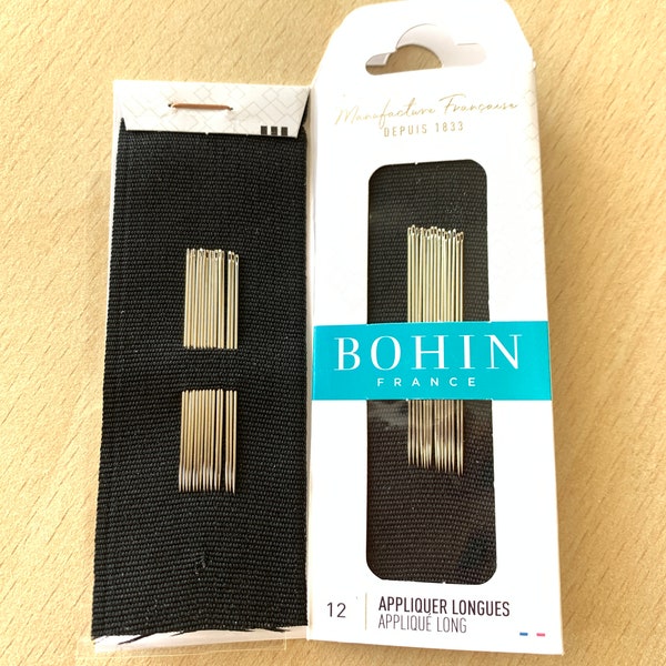 Aiguille à coudre à appliquer  taille 12 de la marque "bohin" avec pointe