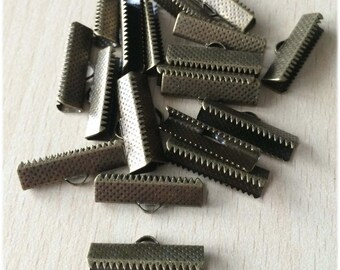 small bracelet end / bronze colored clasp for 22 mm jewelry