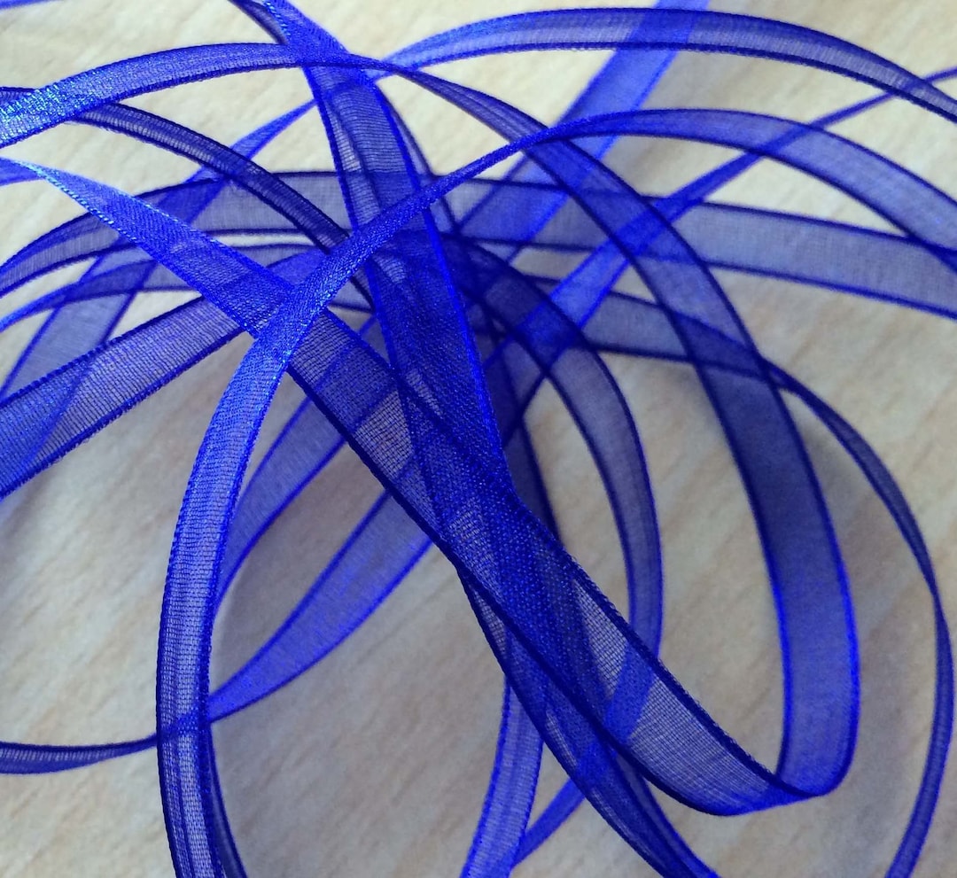 Translucent Blue Ribbon Light and Translucent Blue Muslin Ribbon 320 - Etsy