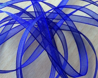 light and translucent blue muslin ribbon 320