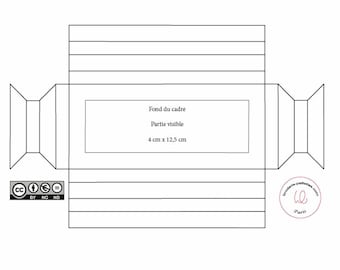 3D frame to print size 4 cm x 12.5 cm