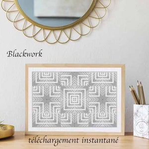 blackwork optical illusion to download