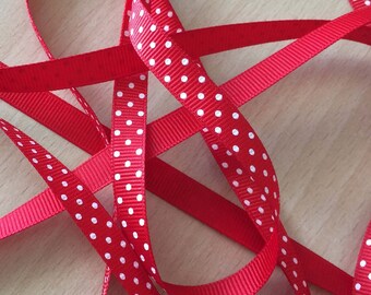 pretty red coarse grain ribbon 306