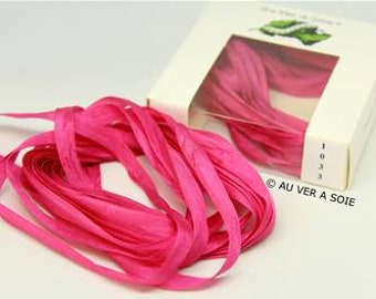 Silk ribbon 1033 4 mm French quality with silkworm