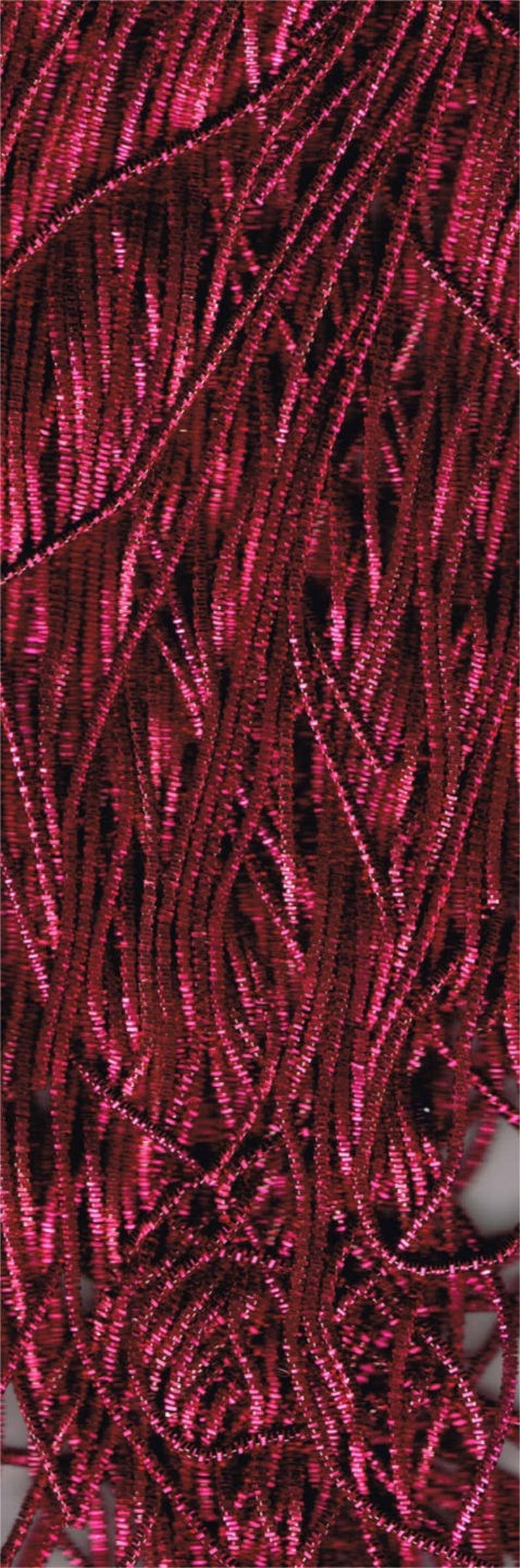 Cannetille frisée fuchsia 10: ressort métallique image 2