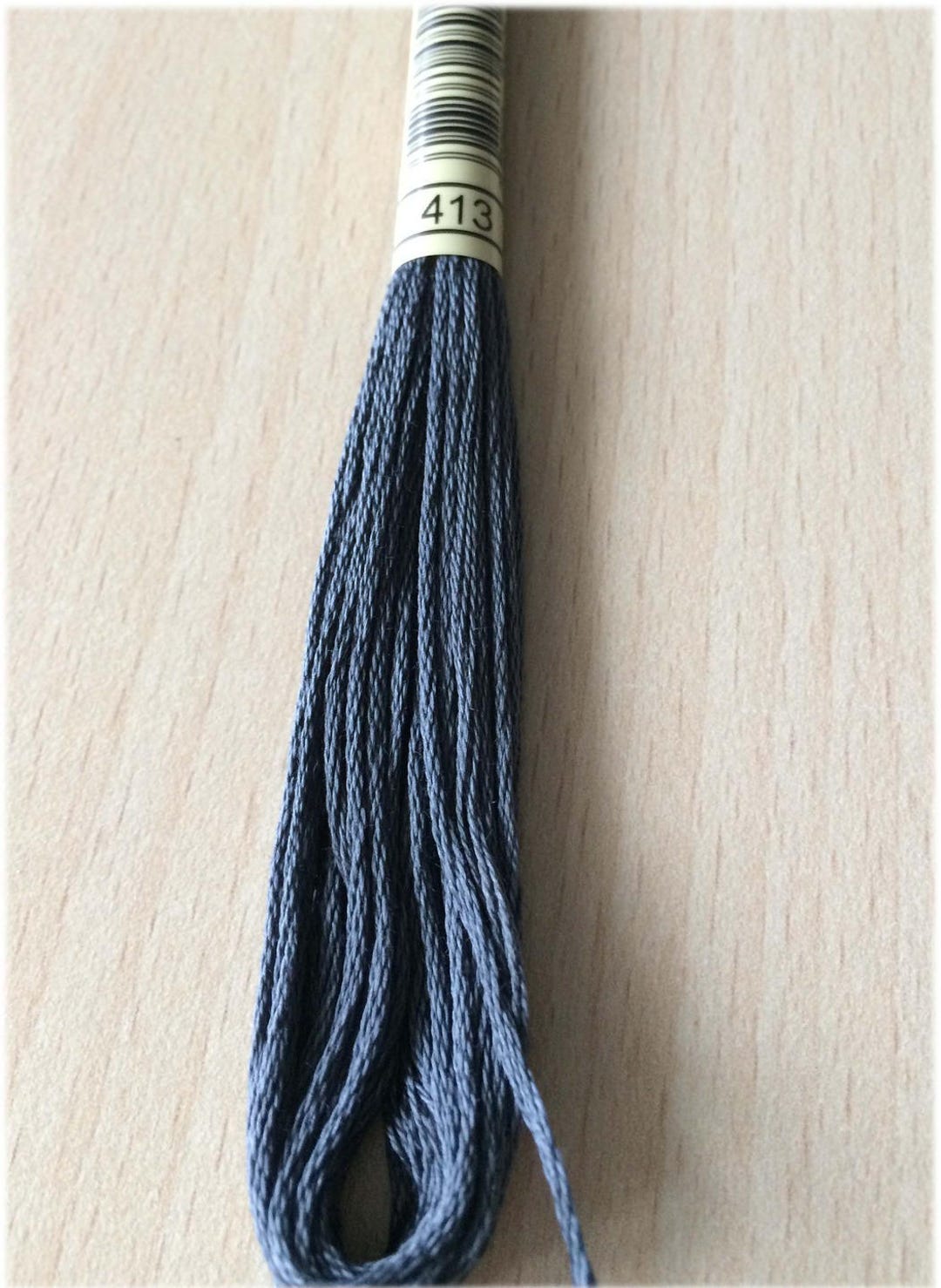 Dmc Thread 413 DMC Mouliné 413 Iron Gray Six Strands - Etsy