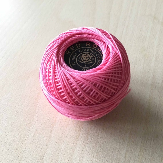 Crochet Thread Size 20 Light Pink Color Etsy