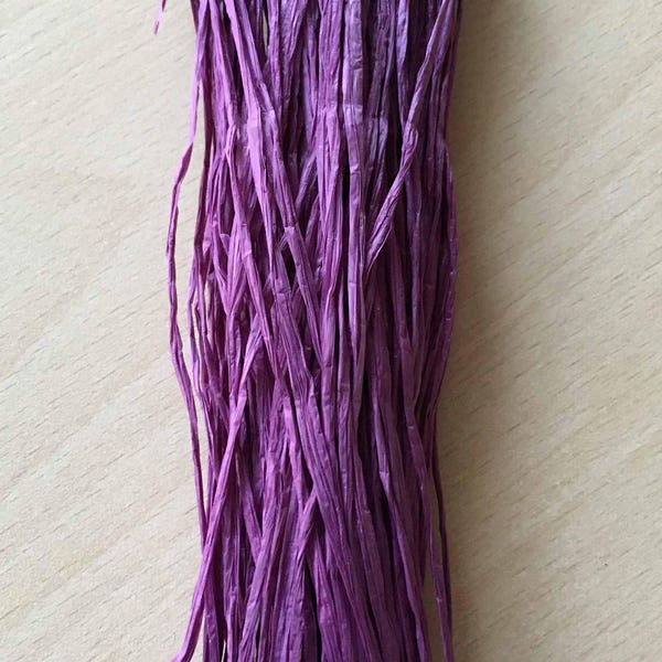 Raphia irisé mauve cadet "spécial broderie"