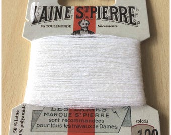 St. Pierre 100 white wool yarn