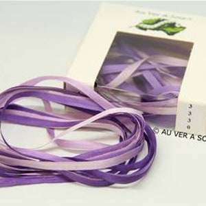 Silk ribbon 3330 degraded 4 mm French quality with silkworm