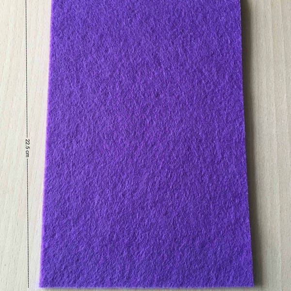 Coupon de feutrine violet épaisseur 3 mm