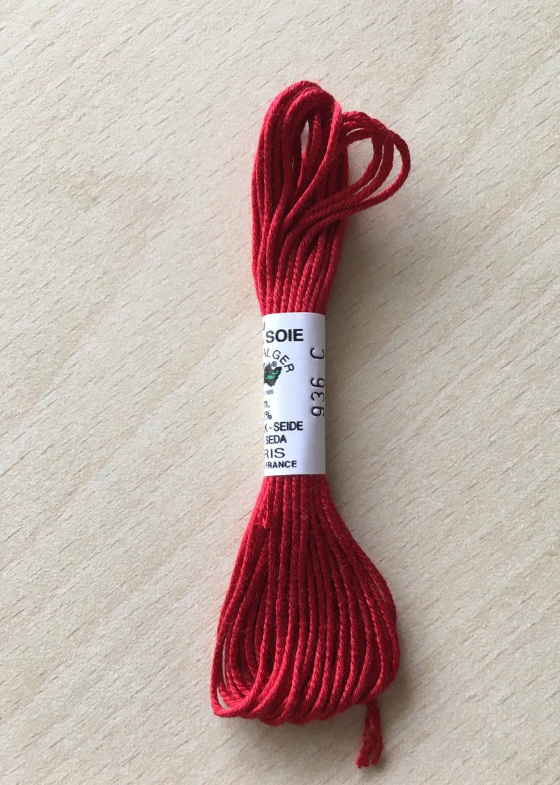 yard long Japanese Red 936C skeins