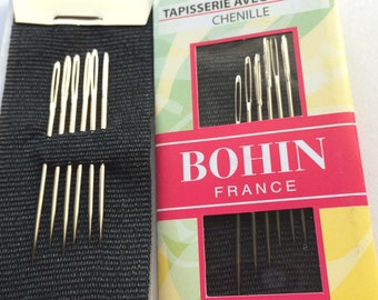 Aiguille à Chenille taille 22  lot de 6  de la marque "bohin" avec pointe