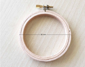 tambour / cercle à broder  diamètre  80 mm