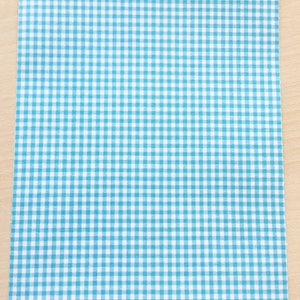 Stoffklebemuster: türkisblaues Karo 210 x 290 mm (A4)