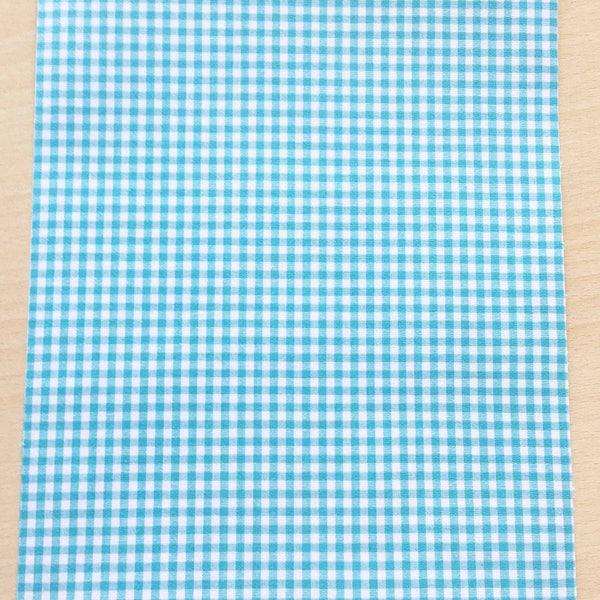 Stof zelfklevende patroon: blauw turquoise pastel 210 x 290 mm (A4)