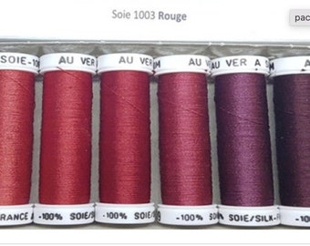 Pack of silk thread 1003 shade red