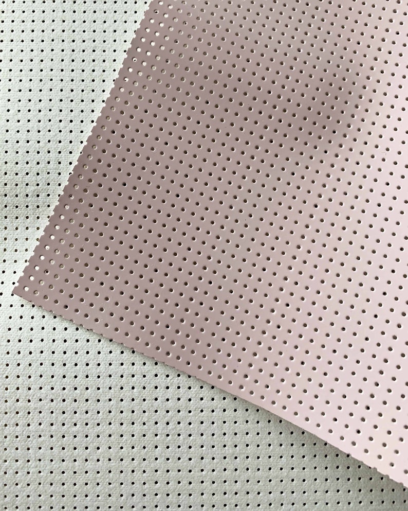 Vinyl lacquered perforated porcelain pink