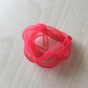 fita tubular arrastão 6 mm cor vermelha