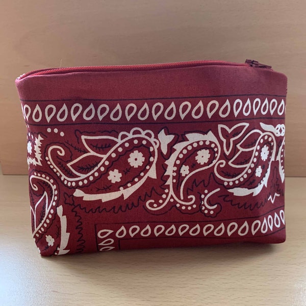 trousse de rangement " bandana" marron