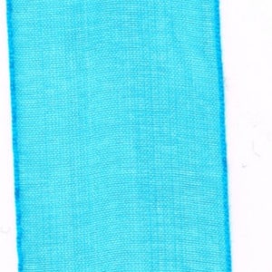 light and translucent turquoise chiffon ribbon