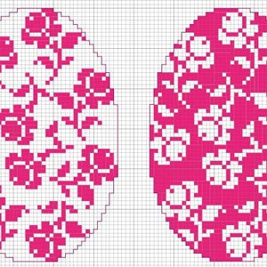 Red Easter Egg Cross Stitch Chart