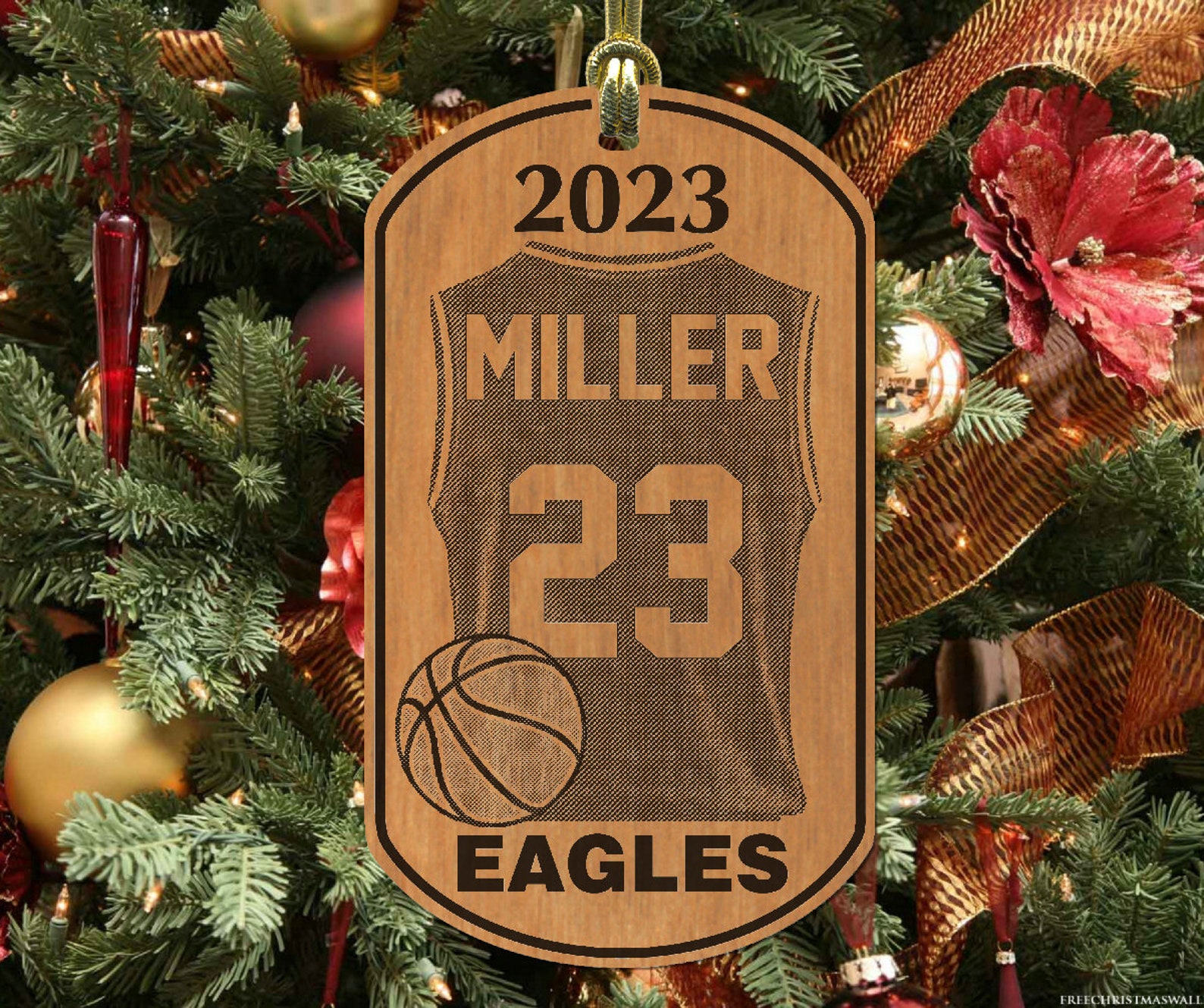 BASKETBALL Player Christmas Ornament Gift Personalized FREE Etsy