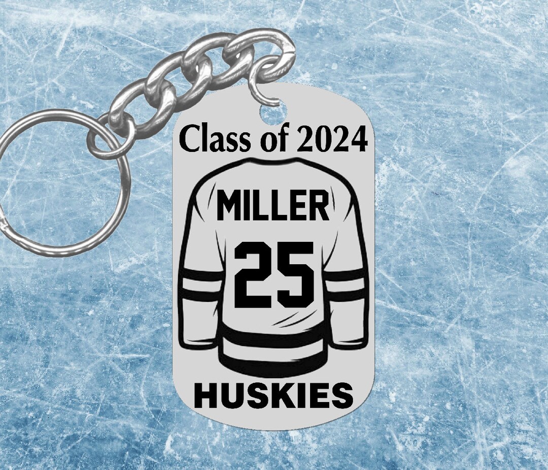 Ice HOCKEY Player Keychain or Bag Tag Personalized FREE With Etsy