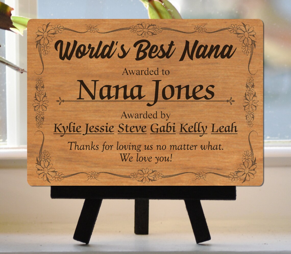 World's Best Grandma Award Mothers Day Gift. Engraved and Etsy