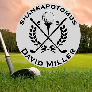 Fun SHANKAPOTOMUS Golf Ball Marker Gift, Personalized FREE! Stainless Steel or Black Metal, Laser Engraved