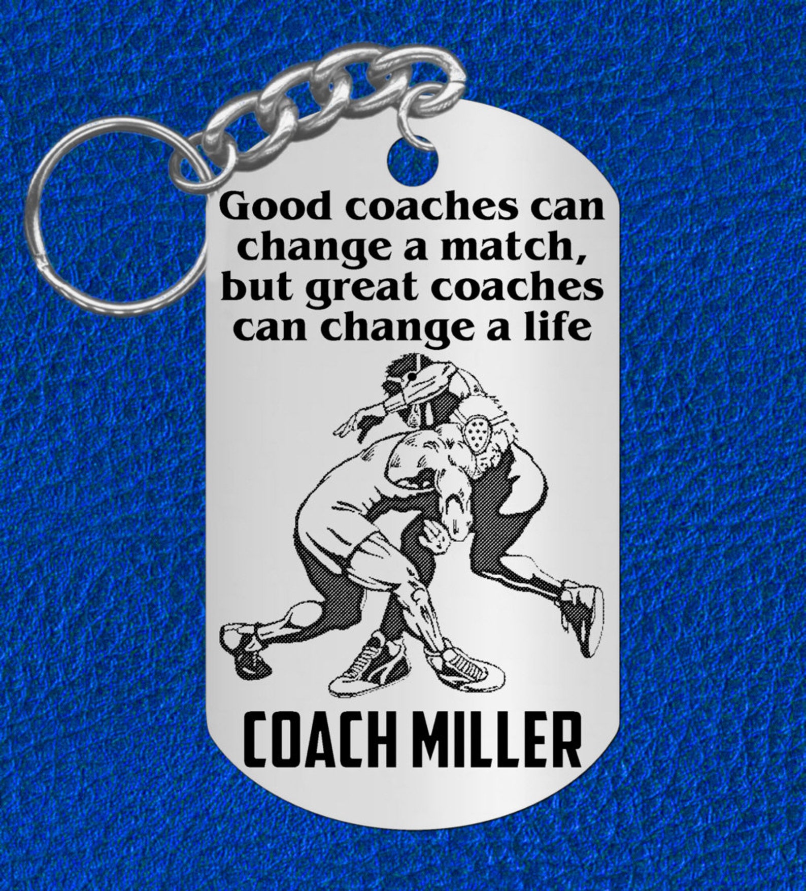 WRESTLING Coach Keychain Gift Personalized FREE with Name and Etsy