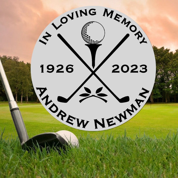Steel, In Loving Memory Golf Ball Marker Gift, Personalized FREE! Laser Engraved Memorial