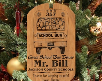 3rd Christmas Bus Carrying Christmas Tree Ornament 2022 School Bus Ornament | Etsy