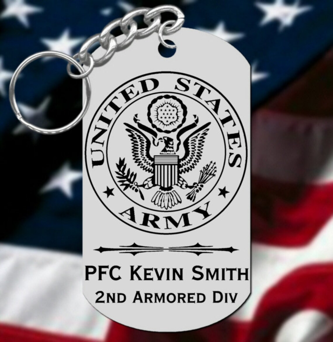 ARMY Keychain Gift Engraved and Personalized FREE with Name Etsy