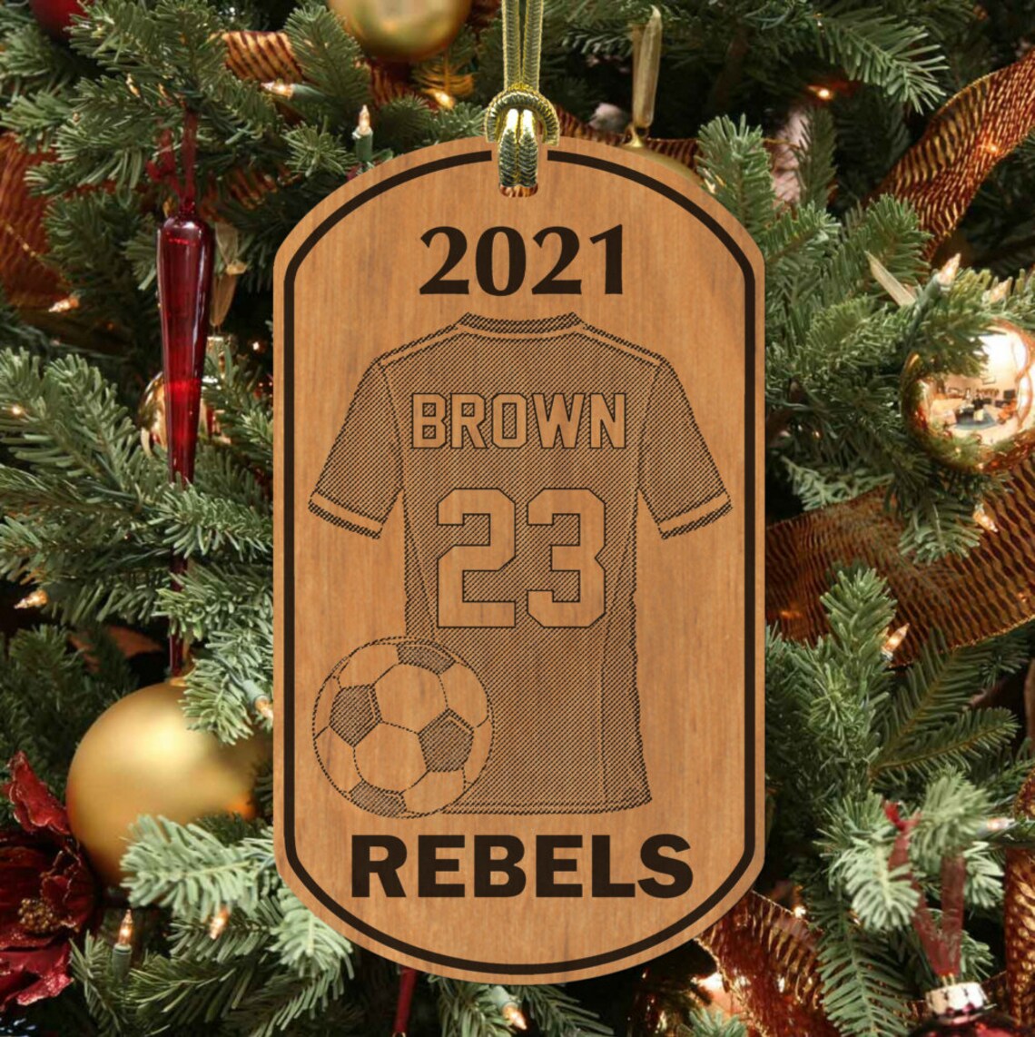 SOCCER Player Christmas Ornament Gift Personalized FREE With Etsy