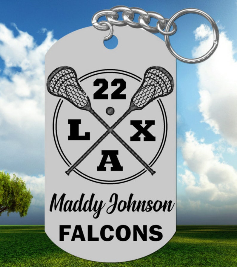LAX Sticks LACROSSE Player Keychain Gift Personalized FREE Etsy