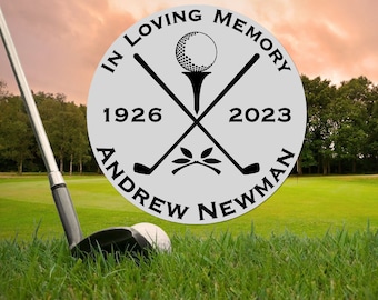 In Loving Memory Golf Ball Marker Gift, Steel, Personalized FREE! Memorial