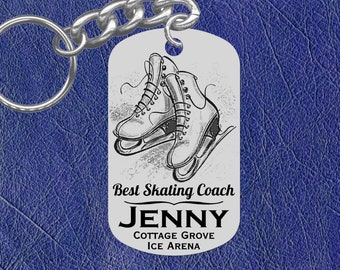 Ice Skate Coach Gift, Personalized FREE with Name and Team, Custom Made Skating
