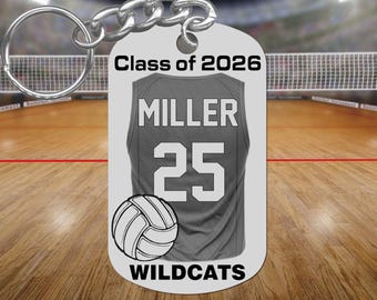 2026 Personalized Volleyball Player Keychain, Team Gift, Senior Night