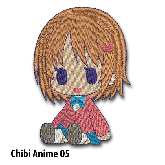 Embroidery Design Chibi Anime Girl 05 Instant Download Etsy